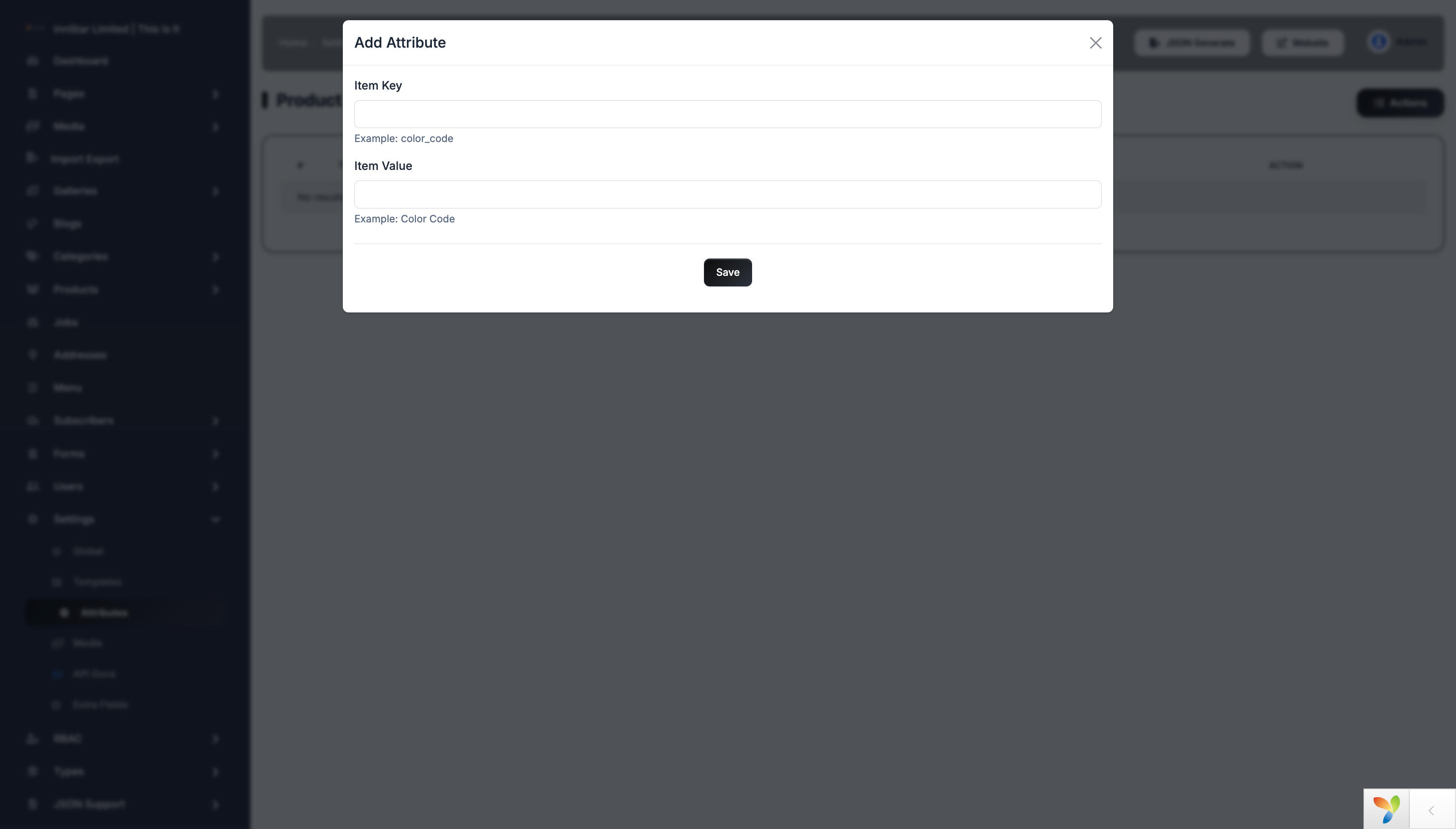 Create Attribute Step 2